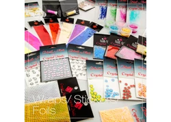 Fólia, köröm díszítő csipkék, egyéb kiegészítők