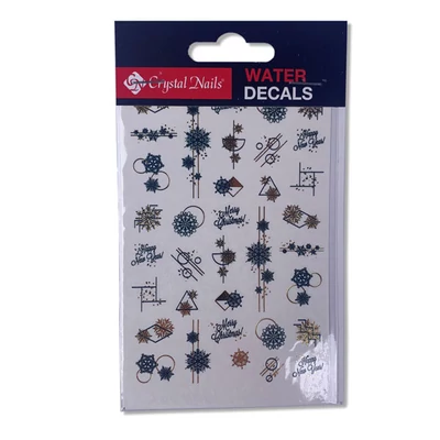 Vizes köröm matrica - aranyló pelyhek