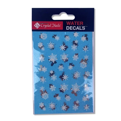 Vizes köröm matrica - fénylő hókristály