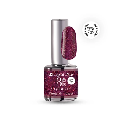 3 STEP CrystaLac - Burgundi Sunset (4ml)