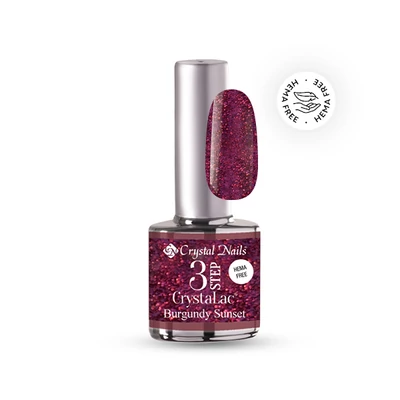 3 STEP CrystaLac - Burgundi Sunset (8ml)