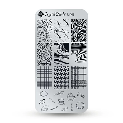 Egyedi Crystal Nails Körömnyomda lemez - Lines