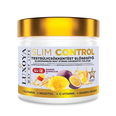 Slim Control - Testsúlycsökkentést elősegítő glükomannán rost italpor – Mangó-Maracuja ízű - 300g