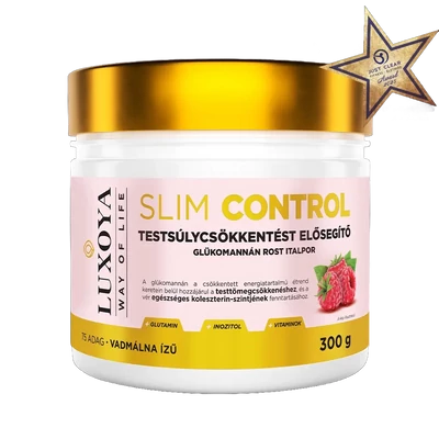 Slim Control - Testsúlycsökkentést elősegítő glükomannán rost italpor – Vadmálna ízű - 300g