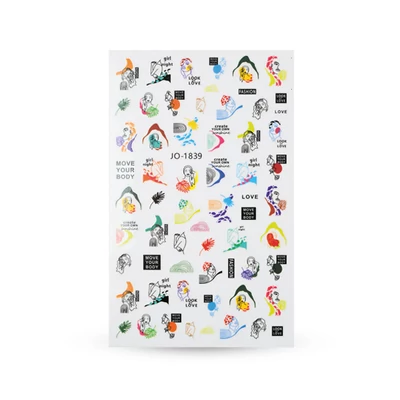 CN köröm matrica (JO-1607) golden art