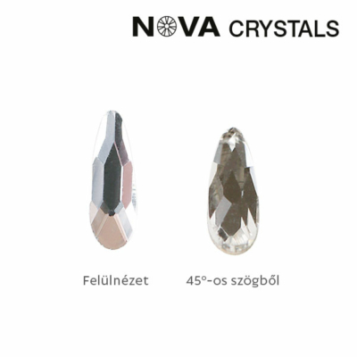 NOVA Crystal Gems Formakő - 2x6 mm csepp (crystal)