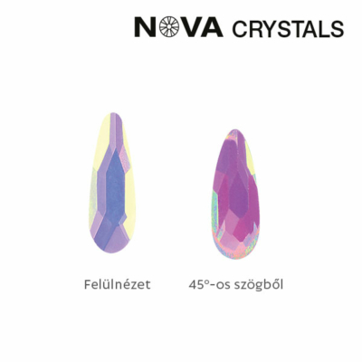 NOVA Crystal Gems Formakő - 2x6 mm csepp (aurora)