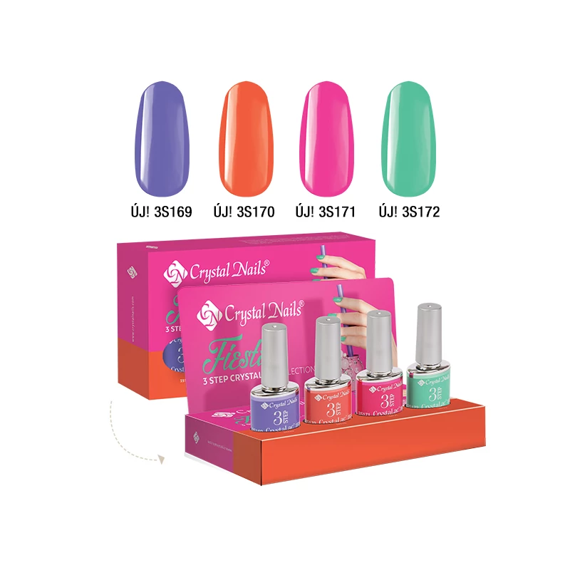 Fiesta 3 STEP CrystaLac készlet (4x4ml)