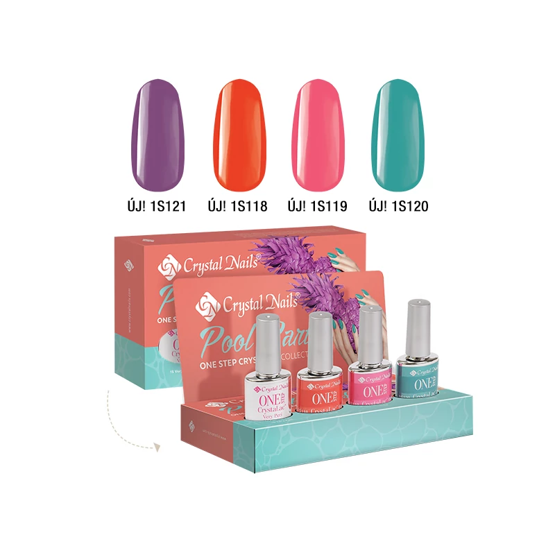 Pool Party ONE STEP CrystaLac készlet (4x4ml)