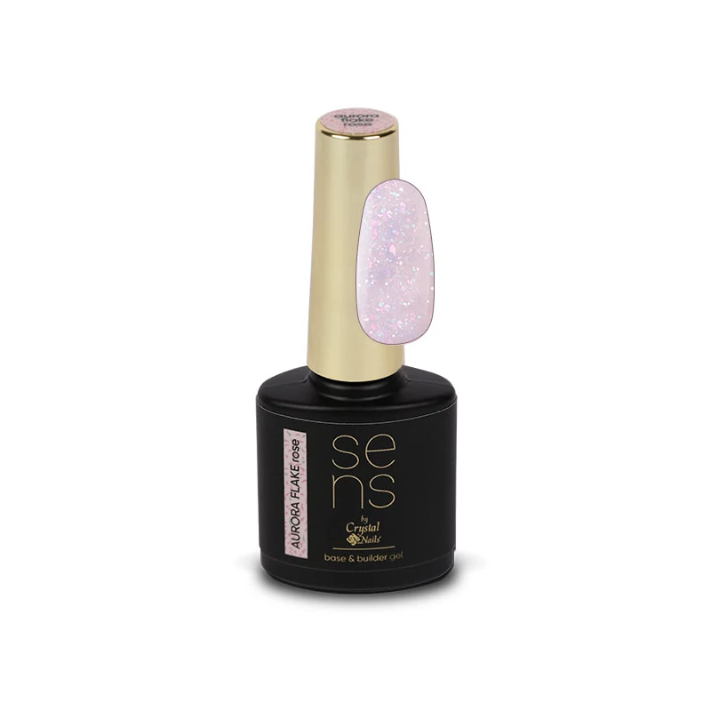 SENS AURORA FLAKE base & builder gel rose 10ml