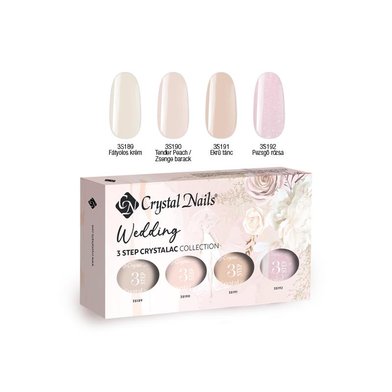 Wedding 3 STEP CrystaLac készlet (4x4ml)