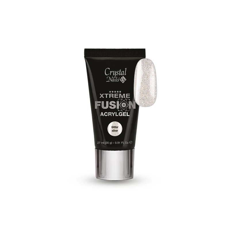 Xtreme Fusion AcrylGel - Glitter Silver 30g