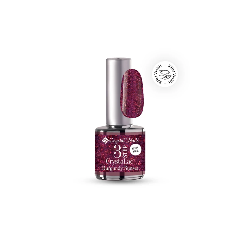 3 STEP CrystaLac - Burgundi Sunset (4ml)
