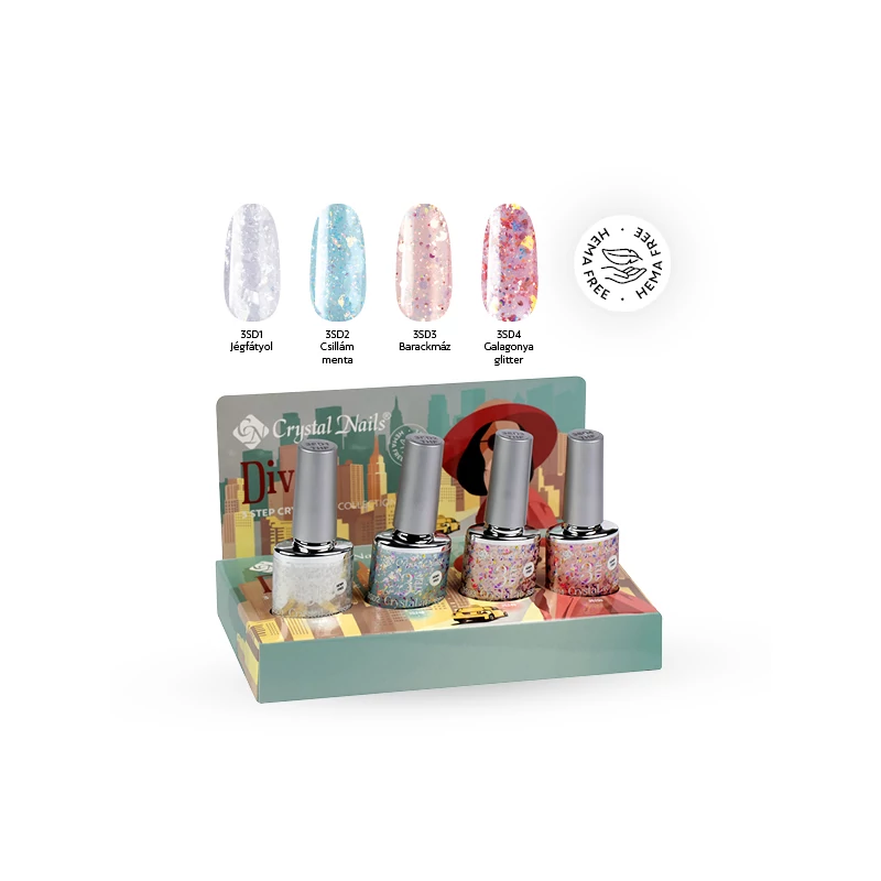 Blush&Breeze 3STEP CrystaLac készlet (4x4ml)