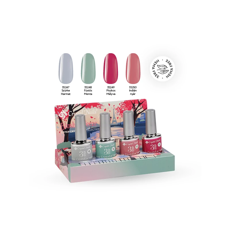 Blush&Breeze 3STEP CrystaLac készlet (4x4ml)