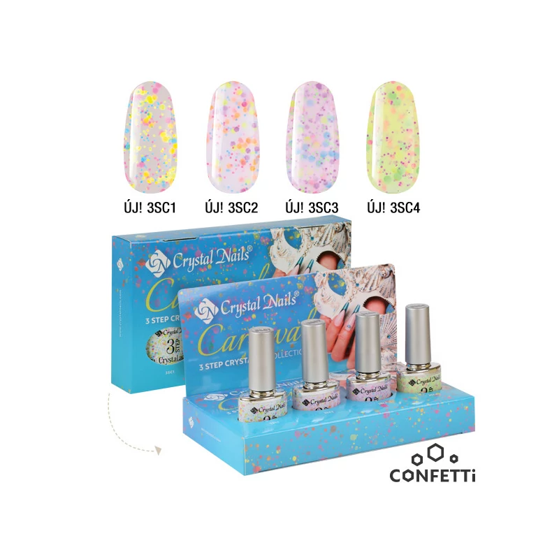 CARNIVAL 3 STEP CRYSTALAC KÉSZLET (4X4ML)