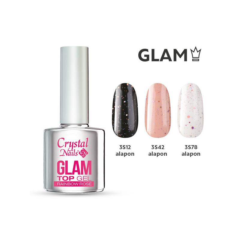 GLAM TOP GEL 4ML - RAINBOW ROSE