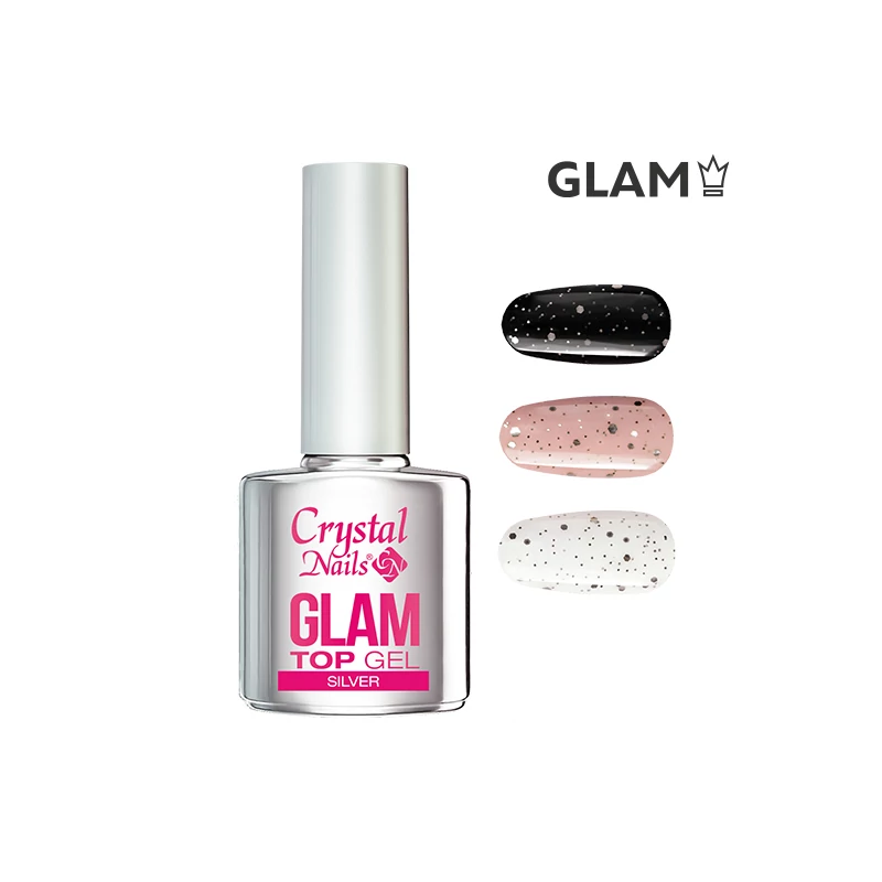 Glam top gel 4ml - Silver