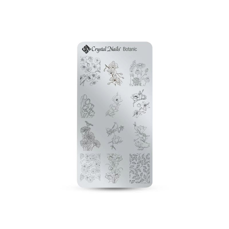 EGYEDI CRYSTAL NAILS KÖRÖMNYOMDA LEMEZ - BOTANIC