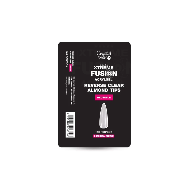 XTREME FUSION ACRYLGEL-HEZ ALMOND REVERSE CLEAR TIP - 140 DB