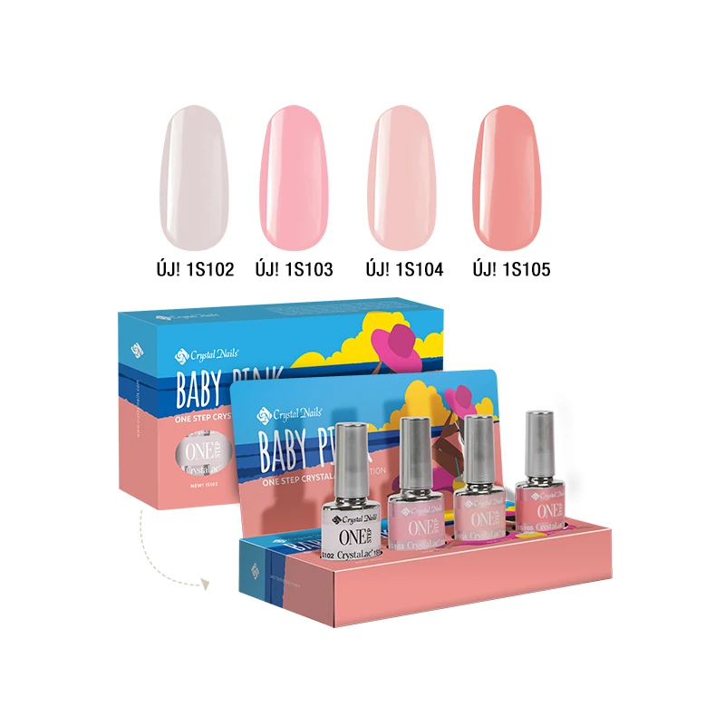 BABY PINK ONE STEP CRYSTALAC KÉSZLET (4X4ML)