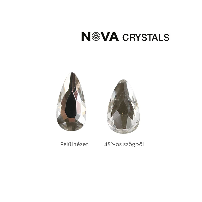 NOVA Crystal Gems Formakő - 5x3 mm csepp (crystal)