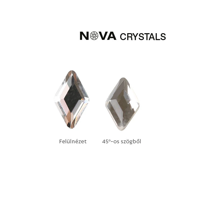 NOVA Crystal Gems Formakő - 3x5 mm rombusz (crystal)