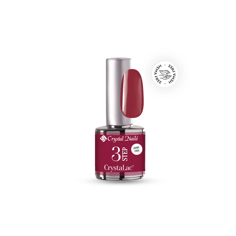 3 STEP HEMA Free CrystaLac - HF17 (4ml) - Burgundy csók