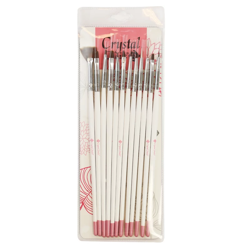 Crystal Nails Big Brush Set - 12 darabos Nail Art ecset készlet