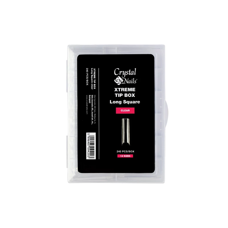 Xtreme Tip Box - Long Square clear